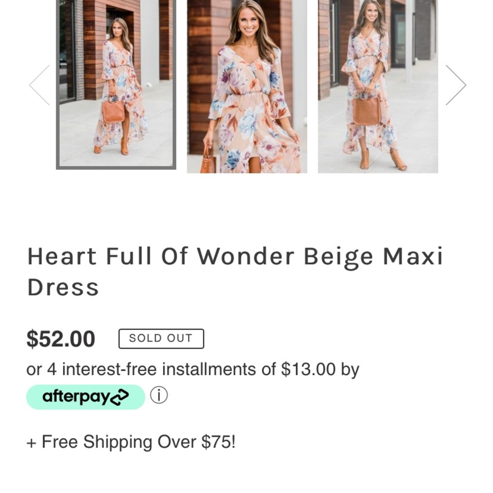 NWOT Pink Lily floral boutique dress - Picture 5 of 7